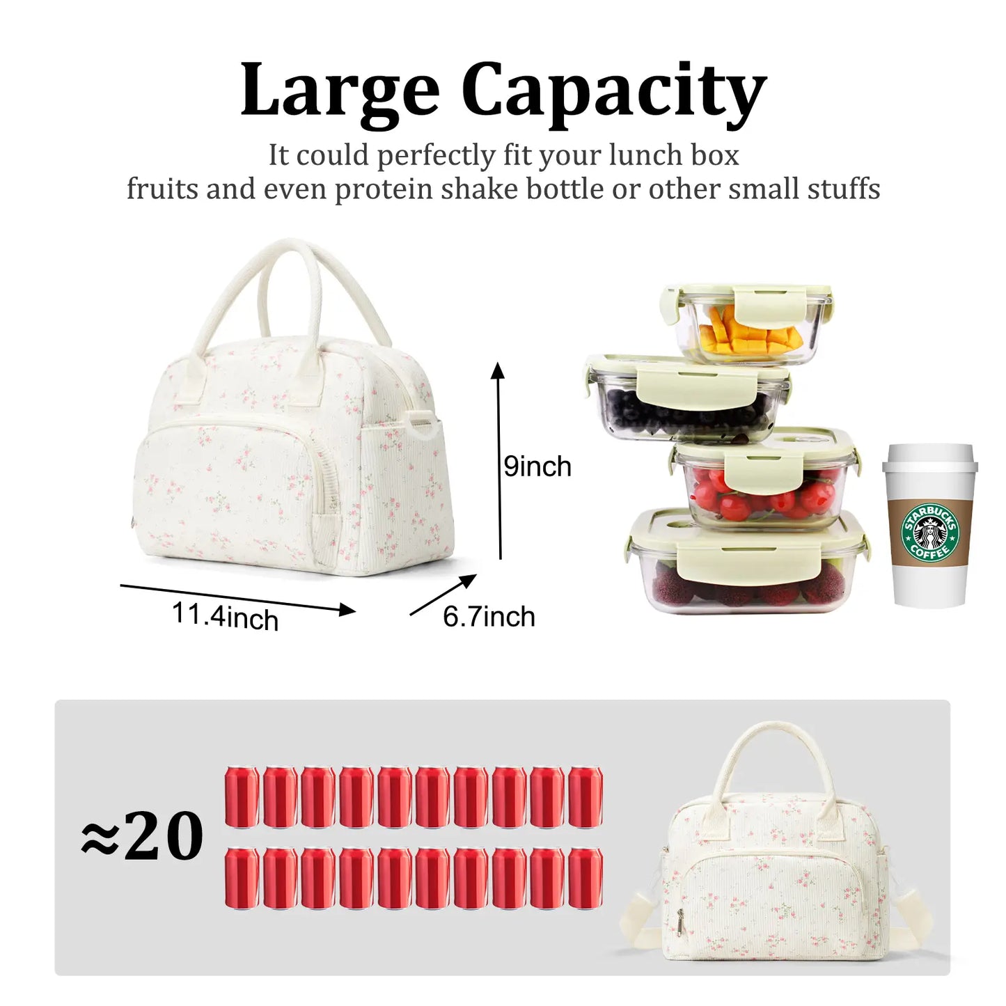 Campus Cooler Tote - Insulated Lunch Bag for School, Work & Outdoor Adventures
