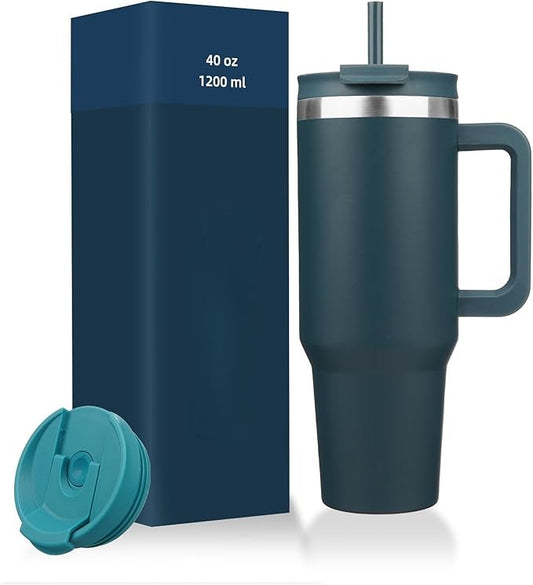 Everyday Tumbler - Insulated Water Bottle with Handle & Straw Lid for Campus, Gym & Outdoor Adventures