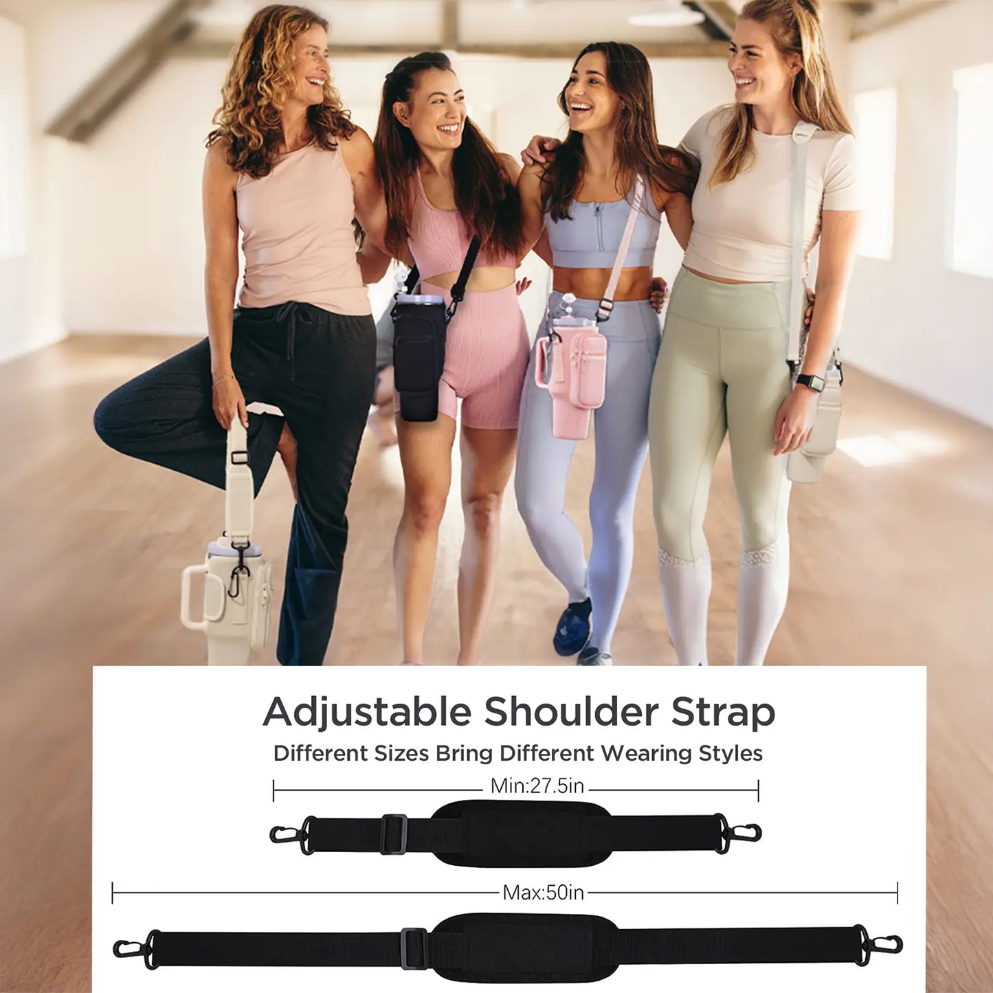 Tumbler Carry Bag - Portable Water Bottle Holder with Phone Pocket for Campus & Outdoor Adventures