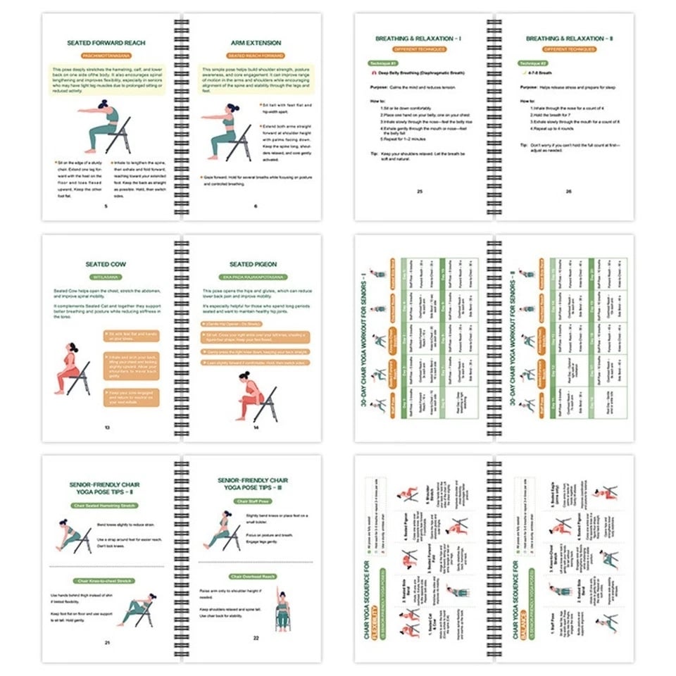 Den komplette guide til stoleyoga for personer over 60: mere end 40 enkle øvelser med let modstand, der hjælper med at genvinde styrke, smidighed og balance samt tabe sig